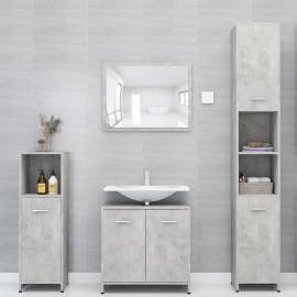 Dulap de baie, gri beton, 30 x 30 x 95 cm, pal, 5 image
