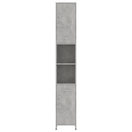 Dulap de baie, gri beton, 30x30x183,5 cm, pal, 7 image