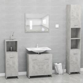 Dulap de baie, gri beton, 60 x 33 x 61 cm, pal, 5 image