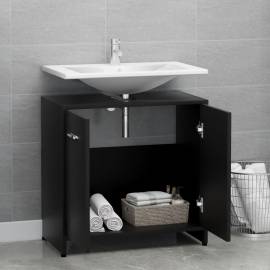 Dulap de baie, negru, 60 x 33 x 61 cm, pal, 4 image