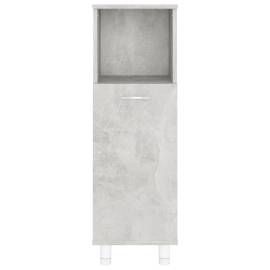 Dulap de baie, gri beton, 30 x 30 x 95 cm, pal, 7 image
