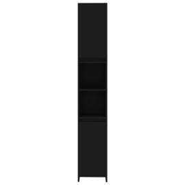 Dulap de baie, negru, 30x30x183,5 cm, pal, 6 image