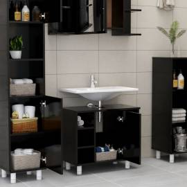 Dulap de baie, negru, 60 x 32 x 53,5 cm, pal, 3 image