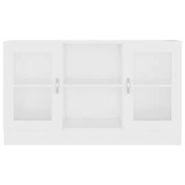 Dulap cu vitrină, alb, 120 x 30,5 x 70 cm, pal, 6 image