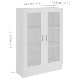 Dulap cu vitrină, alb, 82,5 x 30,5 x 115 cm, pal, 8 image