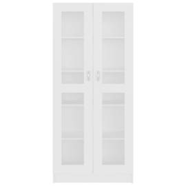 Dulap cu vitrină, alb, 82,5 x 30,5 x 185,5 cm, pal, 6 image