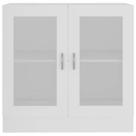Dulap cu vitrină, alb, 82,5 x 30,5 x 80 cm, pal, 6 image