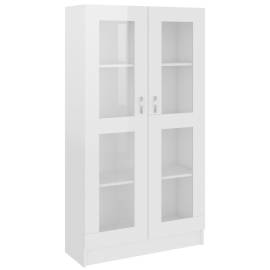 Dulap cu vitrină, alb extralucios, 82,5 x 30,5 x 150 cm, pal, 2 image