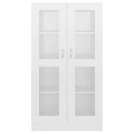 Dulap cu vitrină, alb extralucios, 82,5 x 30,5 x 150 cm, pal, 6 image