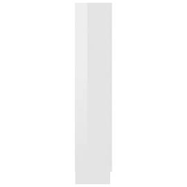 Dulap cu vitrină, alb extralucios, 82,5 x 30,5 x 150 cm, pal, 7 image