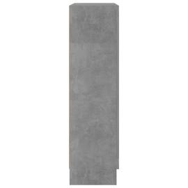 Dulap cu vitrină, gri beton, 82,5 x 30,5 x 115 cm, pal, 7 image