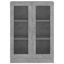 Dulap cu vitrină, gri beton, 82,5 x 30,5 x 115 cm, pal, 6 image