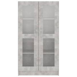 Dulap cu vitrină, gri beton, 82,5 x 30,5 x 150 cm, pal, 6 image