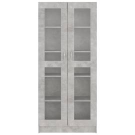 Dulap cu vitrină, gri beton, 82,5 x 30,5 x 185,5 cm, pal, 5 image