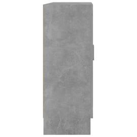 Dulap cu vitrină, gri beton, 82,5 x 30,5 x 80 cm, pal, 7 image