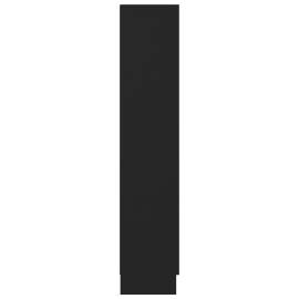 Dulap cu vitrină, negru, 82,5 x 30,5 x 150 cm, pal, 7 image