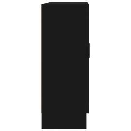 Dulap cu vitrină, negru, 82,5 x 30,5 x 80 cm, pal, 7 image