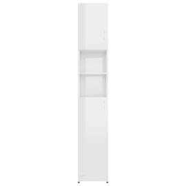 Dulap de baie, alb extralucios, 32 x 25,5 x 190 cm, pal, 7 image