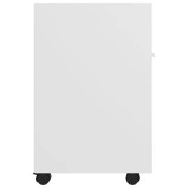 Dulap lateral cu roți, alb, 33x38x60 cm, pal, 5 image
