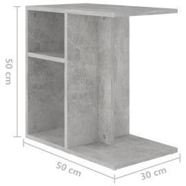 Masă laterală, gri beton, 50x30x50 cm, pal, 8 image