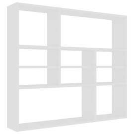 Raft de perete, alb, 90x16x78 cm, pal, 2 image