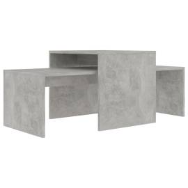 Set măsuțe de cafea, gri beton, 100x48x40 cm, pal, 2 image
