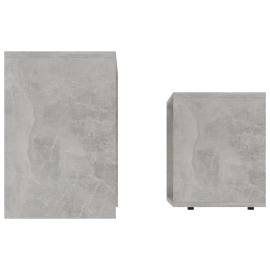 Set măsuțe de cafea, gri beton, 48 x 30 x 45 cm, pal, 5 image