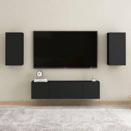 Comodă tv, negru, 30,5x30x60 cm, pal, 7 image