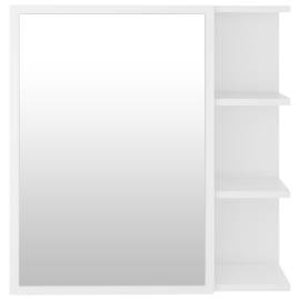 Dulap de baie cu oglindă, alb, 62,5 x 20,5 x 64 cm, pal, 6 image