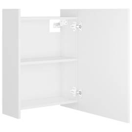 Dulap de baie cu oglindă, alb, 62,5 x 20,5 x 64 cm, pal, 7 image
