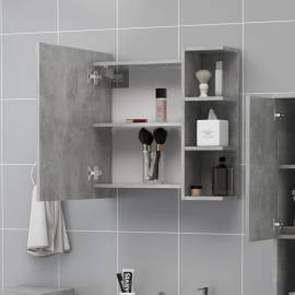 Dulap de baie cu oglindă, gri beton, 62,5 x 20,5 x 64 cm, pal, 3 image