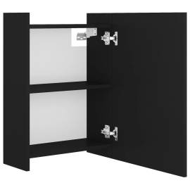 Dulap de baie cu oglindă, negru, 62,5 x 20,5 x 64 cm, pal, 7 image