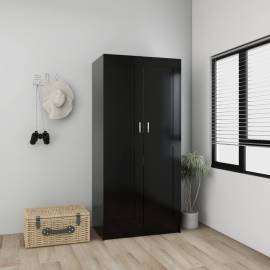 Șifonier, negru, 82,5x51,5x180 cm, pal, 3 image