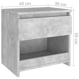 Noptiere, 2 buc., gri beton, 40x30x39 cm, pal, 8 image