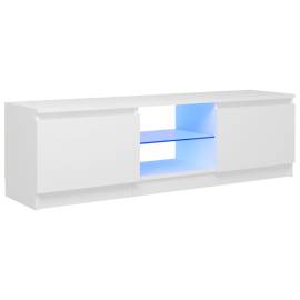 Comodă tv cu lumini led, alb, 120x30x35,5 cm, 2 image