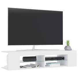Comodă tv cu lumini led, alb, 135x39x30 cm, 6 image