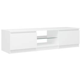 Comodă tv cu lumini led, alb, 140x40x35,5 cm, 7 image