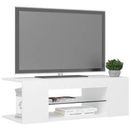 Comodă tv cu lumini led, alb, 90x39x30 cm, 6 image
