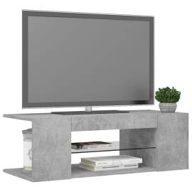 Comodă tv cu lumini led, gri beton, 90x39x30 cm, 6 image