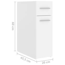 Dulap de farmacie, alb, 20x45,5x60 cm, pal, 8 image