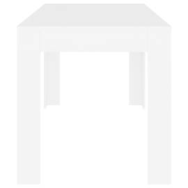 Masă de bucătărie, alb, 140x74,5x76 cm, pal, 4 image