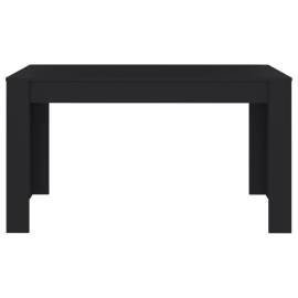 Masă de bucătărie, negru, 140x74,5x76 cm, pal, 3 image