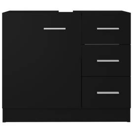 Mască de chiuvetă, negru, 63 x 30 x 54 cm, pal, 5 image