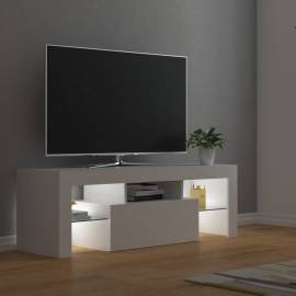 Comodă tv cu lumini led, alb, 120x35x40 cm, 7 image