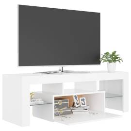 Comodă tv cu lumini led, alb, 120x35x40 cm, 4 image