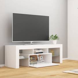 Comodă tv cu lumini led, alb, 120x35x40 cm, 3 image