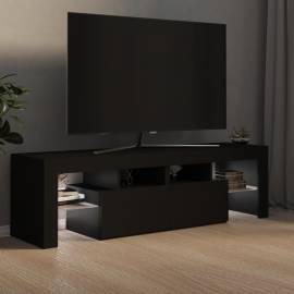 Comodă tv cu lumini led, negru, 140x35x40 cm, 3 image