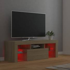 Comodă tv cu lumini led, stejar sonoma, 120x35x40 cm, 6 image