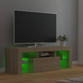 Comodă tv cu lumini led, stejar sonoma, 120x35x40 cm, 5 image