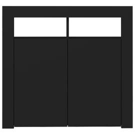 Servantă cu lumini led, negru, 80x35x75 cm, 9 image